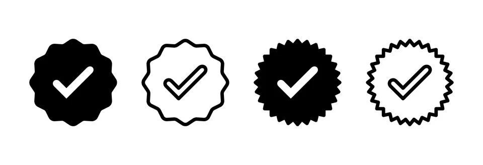 Verified icon vector illustration. verification check mark. approved sign a.. Stock Illustration