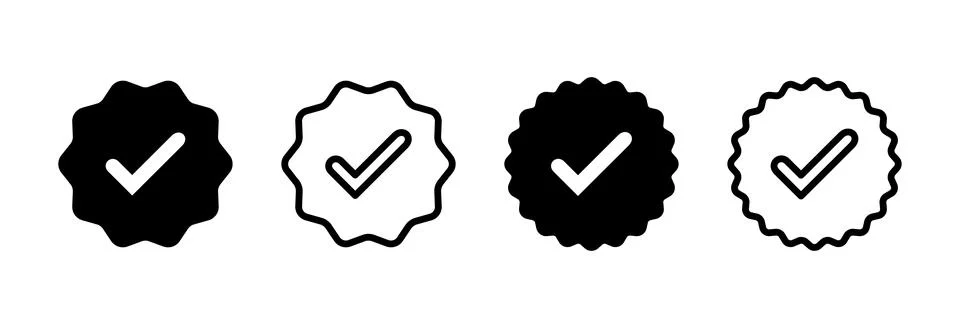 Verified icon vector illustration. verification check mark. approved sign a.. Stock Illustration