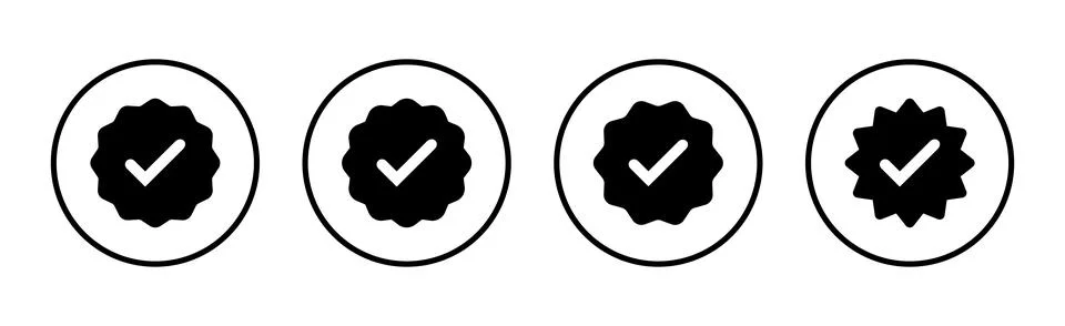 Verified icon vector illustration. verification check mark. approved sign a.. Stock Illustration