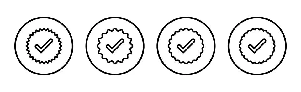 Verified icon vector illustration. verification check mark. approved sign a.. Stock Illustration
