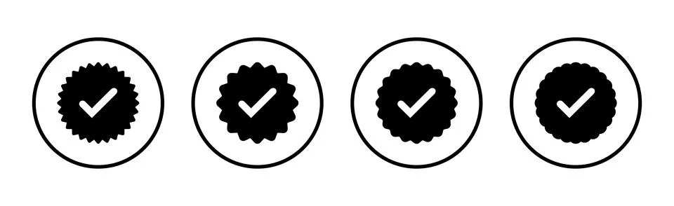 Verified icon vector illustration. verification check mark. approved sign a.. イラスト素材