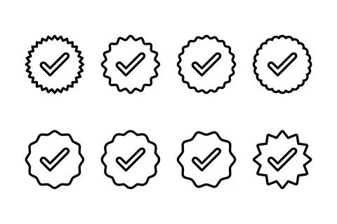 Verified icon vector illustration. verification check mark. approved sign a.. Stock Illustration