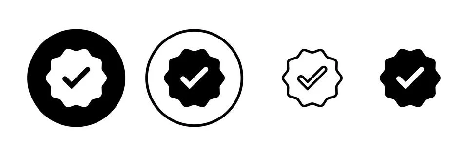 Verified icon vector illustration. verification check mark. approved sign a.. Stock Illustration