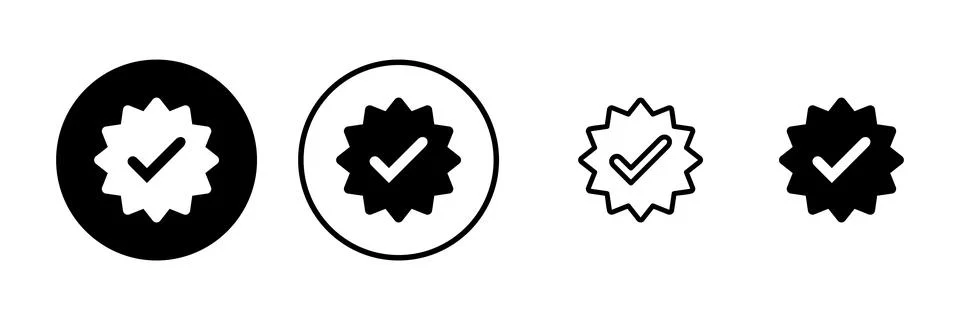 Verified icon vector illustration. verification check mark. approved sign a.. Stock Illustration