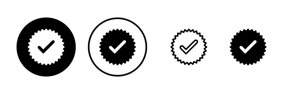 Verified icon vector illustration. verification check mark. approved sign a.. Stock Illustration