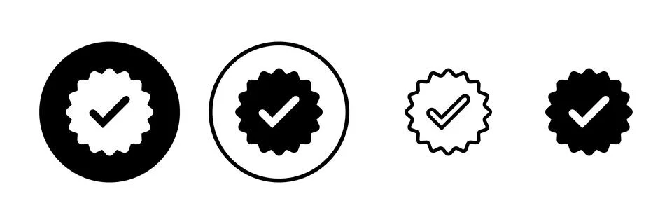 Verified icon vector illustration. verification check mark. approved sign a.. Stock Illustration