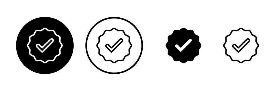 Verified icon vector illustration. verification check mark. approved sign a.. Stock Illustration
