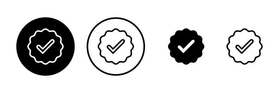 Verified icon vector illustration. verification check mark. approved sign a.. イラスト素材
