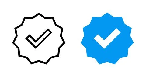 Verified icon vector isolated on white background. verification check mark... Stock Illustration