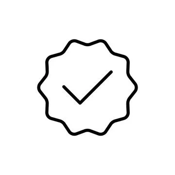 Verified icon vector. verification check mark. approved sign and symbol Stock Illustration
