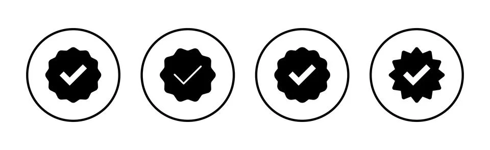 Verified icon vector. verification check mark. approved sign and symbol Stock Illustration