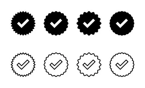 Verified icon vector. verification check mark. approved sign and symbol Stock Illustration