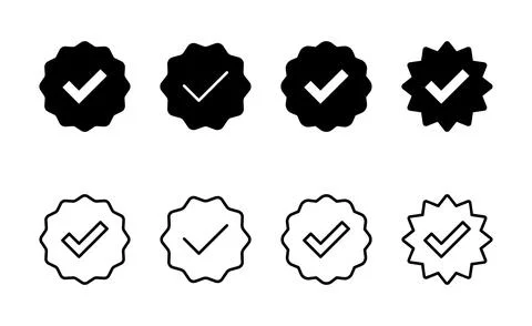 Verified icon vector. verification check mark. approved sign and symbol Stock Illustration