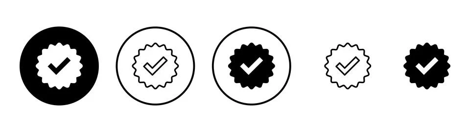 Verified icon vector. verification check mark. approved sign and symbol Stock Illustration