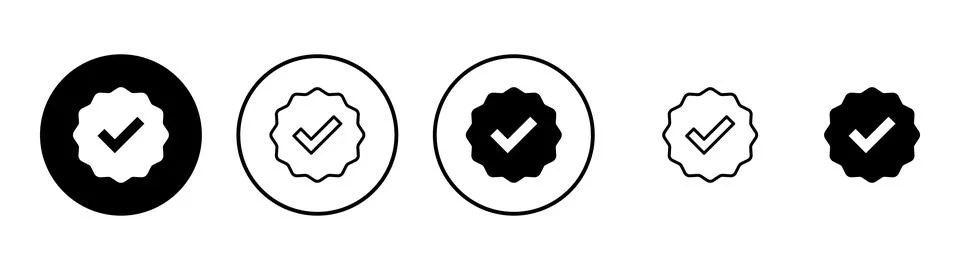 Verified icon vector. verification check mark. approved sign and symbol Stock Illustration