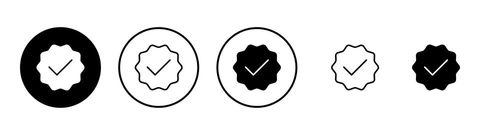 Verified icon vector. verification check mark. approved sign and symbol Stock Illustration