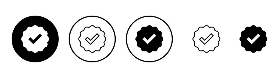 Verified icon vector. verification check mark. approved sign and symbol Stock Illustration