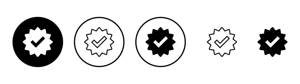 Verified icon vector. verification check mark. approved sign and symbol Illustrazione stock