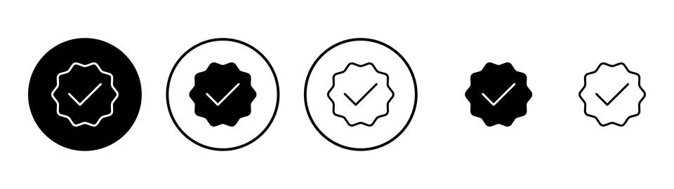 Verified icon vector. verification check mark. approved sign and symbol Stock Illustration