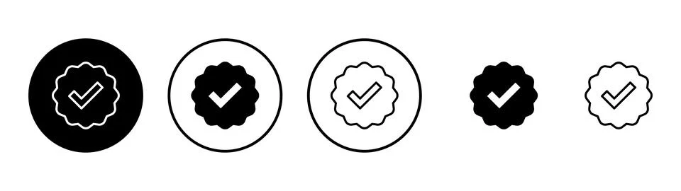 Verified icon vector. verification check mark. approved sign and symbol Stock Illustration
