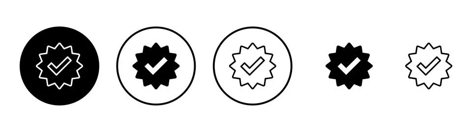 Verified icon vector. verification check mark. approved sign and symbol Stock Illustration