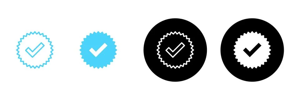 Verified icon vector. verification check mark. approved sign and symbol Stock Illustration