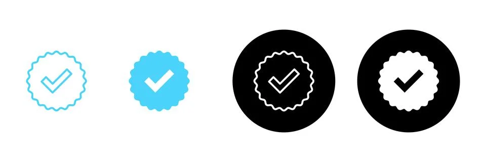 Verified icon vector. verification check mark. approved sign and symbol Stock Illustration