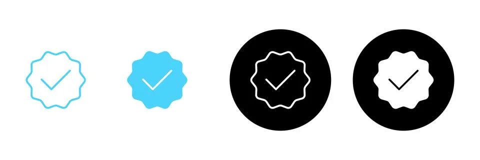 Verified icon vector. verification check mark. approved sign and symbol Stock Illustration