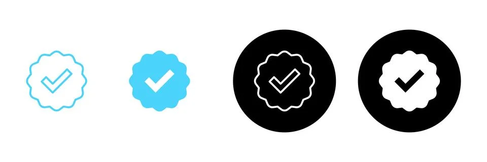 Verified icon vector. verification check mark. approved sign and symbol Stock Illustration