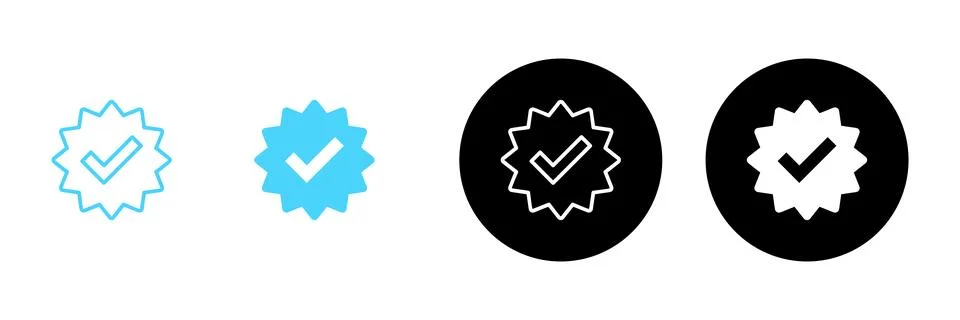 Verified icon vector. verification check mark. approved sign and symbol Stock Illustration