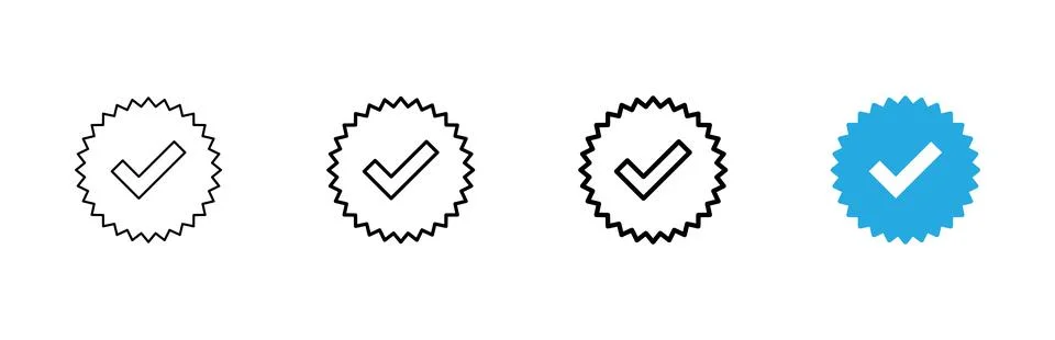 Verified icon vector. verification check mark. approved sign and symbol Stock Illustration