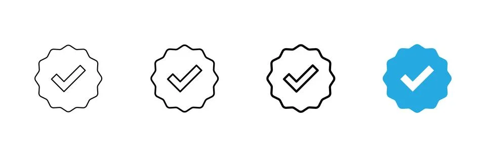 Verified icon vector. verification check mark. approved sign and symbol Stock Illustration