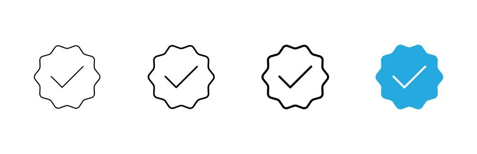Verified icon vector. verification check mark. approved sign and symbol イラスト素材
