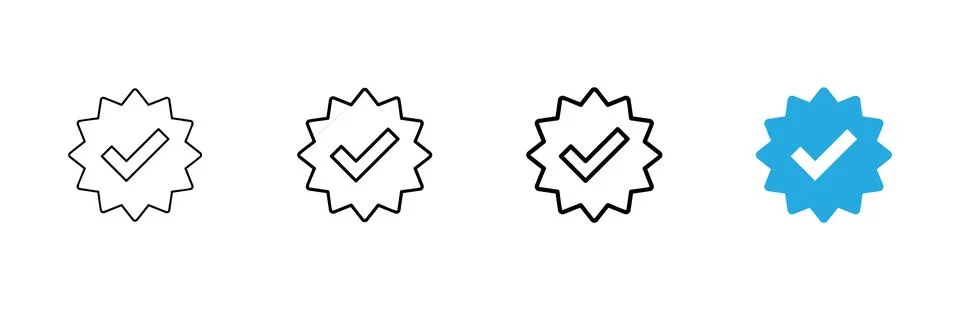 Verified icon vector. verification check mark. approved sign and symbol Stock Illustration
