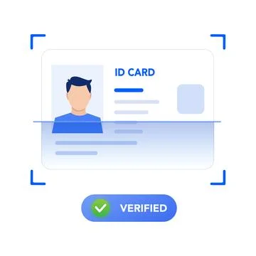 Verified ID card scan. vector illustration Stock Illustration