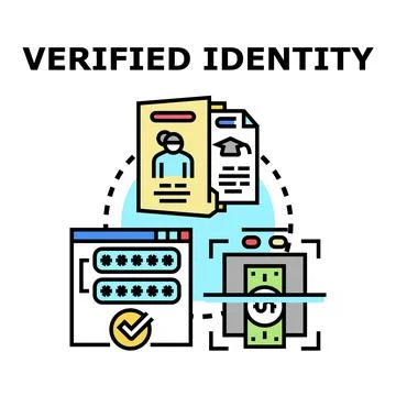 Verified identity protecting personal data and transactions Stock Illustration
