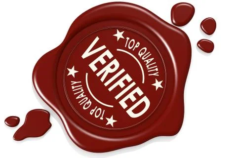 Verified label seal isolated Stock-Illustration