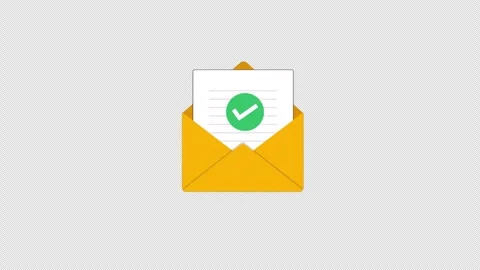 Verified Mail Concept Animation Video - Transparent Stock Footage 321116803