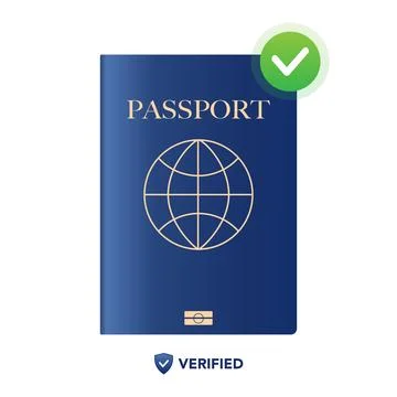 Verified passport document. vector illustration Stock Illustration