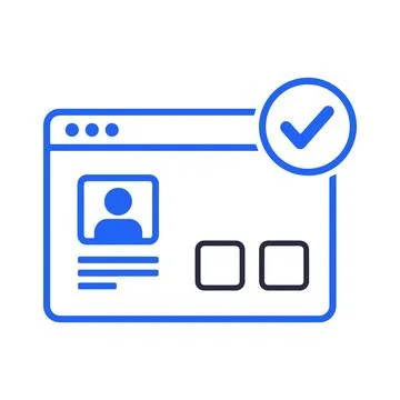 Verified Profile Interface Icon. Stock Illustration