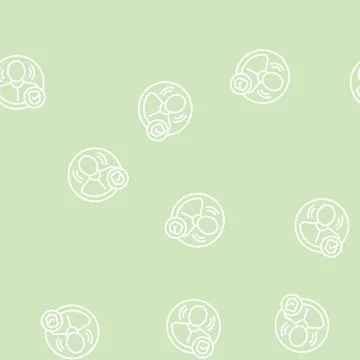 Verified profile line seamless pattern Illustrazione stock