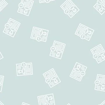 Verified profile line vector seamless pattern イラスト素材