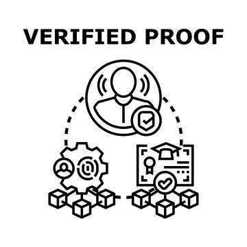 Verified proof concept with secure identity process 스톡 일러스트