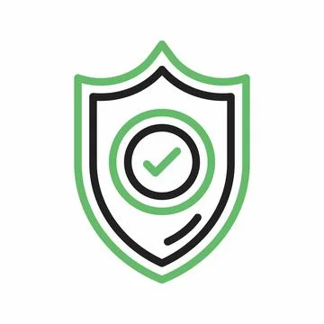 Verified Protection icon vector image. Illustrazione stock