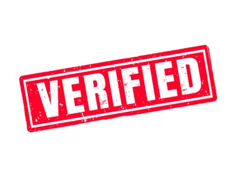 Verified red stamp style Stock Illustration