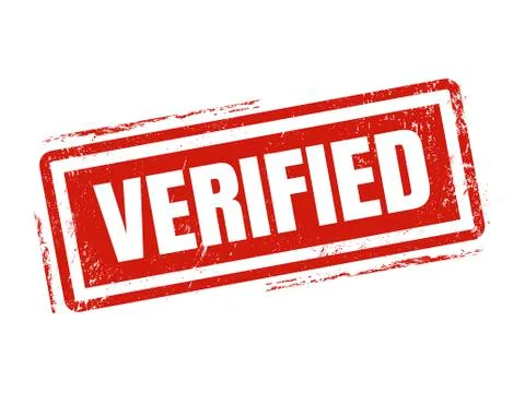 Verified red stamp style Stockillustratie