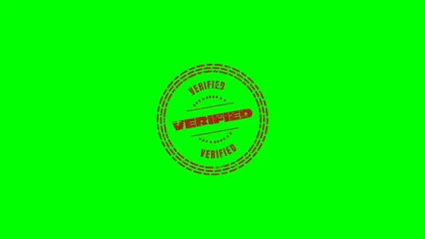 Verified Rubber Stamp Green Screen Stock Footage 320276237