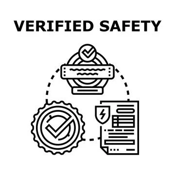 Verified safety concept ensuring quality and trust Stock Illustration
