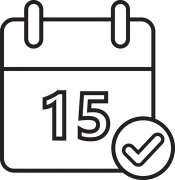 Verified Schedule Calendar Icon Stock Illustration