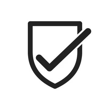 Verified Security Shield With Checkmark Protection Symbol Stock Illustration